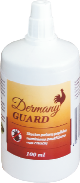 Skystas papildas paukščiams nuo erkučių - Dermany Guard , 100 ml.