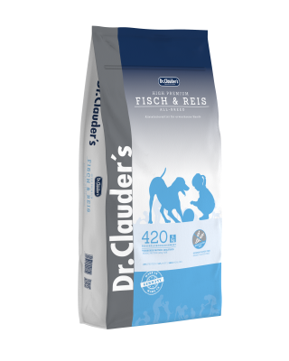 DR.CLAUDER'S SENSITIVE sausas maistas šunims su žuvimi ir ryžiais 15kg