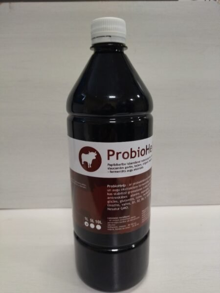 ProbioHelp penimiems galvijams, melžiamoms karvėms, veršeliams, arkliams, ožkoms ir avims, 1 L