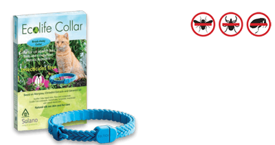 Natūralus antiparazitinis antkaklis katėms SOLANO Ecolife Collar